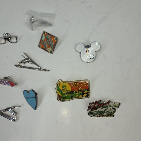 Vtg Tie Clips Tacs Pins Lot Mens Business Workwear Funny Nerd Fashion - Picture 4 of 7